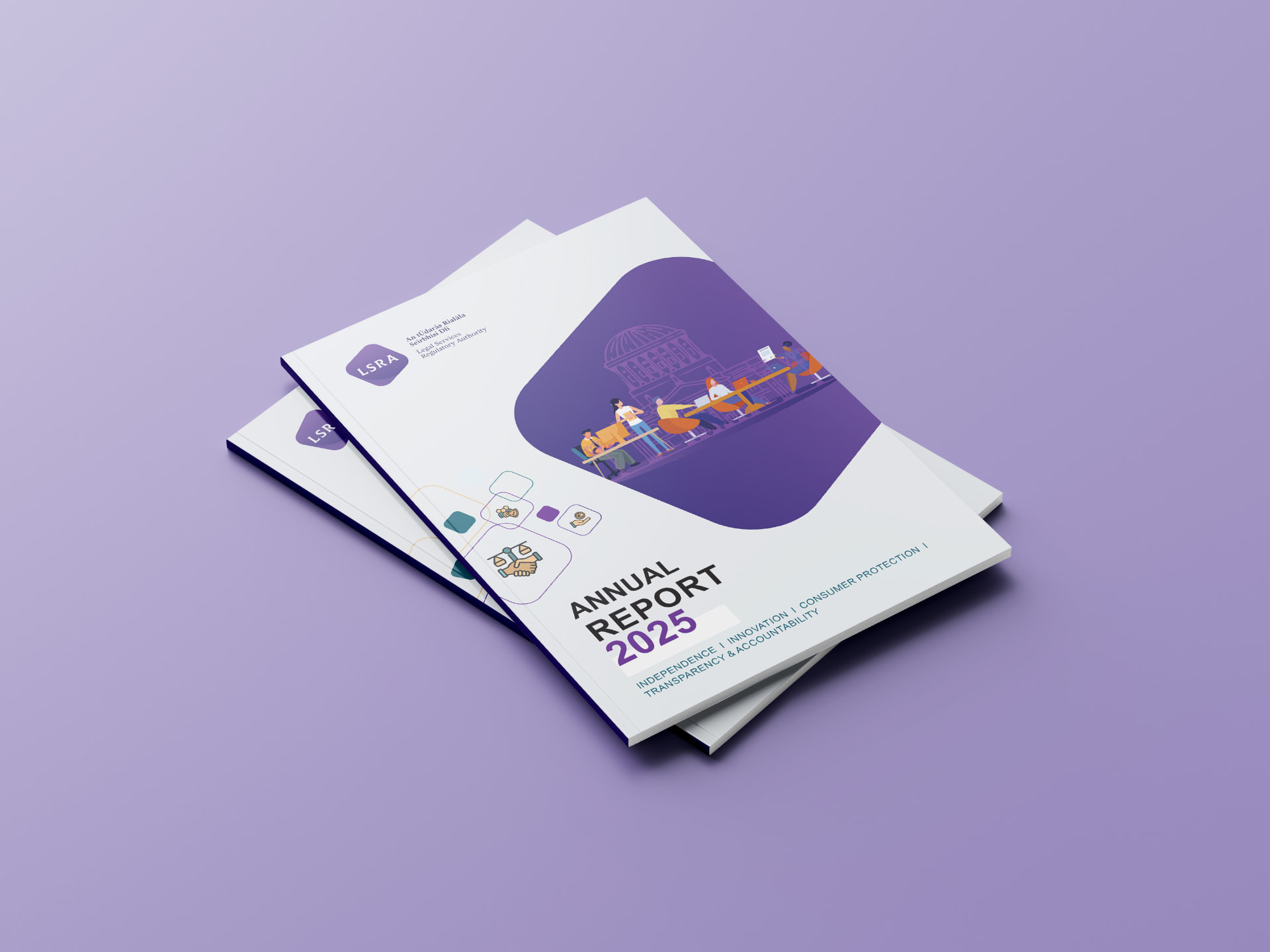 Legal Services Regulatory Authority report design by Pixelo