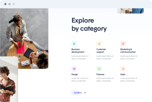 Explore by Category page